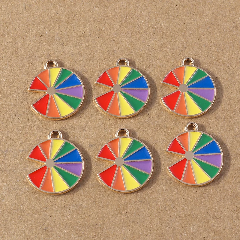 10 Stück Emaille-Regenbogen-Flaggen-Anhänger, Charms für Schmuckherstellung, Ohrringe, Halskette, DIY, Armband, Zubehör, Zubehör – Detail 15