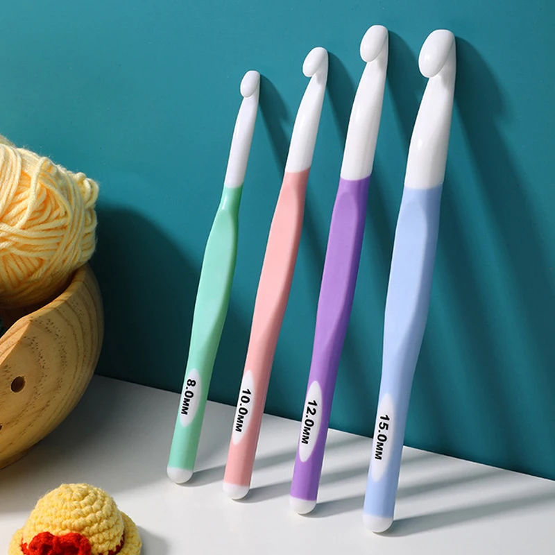 

1PC Crochet Hook Carpet Needles Knitted Crochet Hooks 8.0/10.0/12.0/15.0mm Yarn Sewing Accessories Tools крючок для вязания