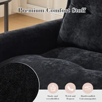 360 °   Вращающееся кресло для отдыха с подушкой и подлокотником, большой одиночный диван для гостиной, спальни, офиса, кресло в современном стиле — изображение 3