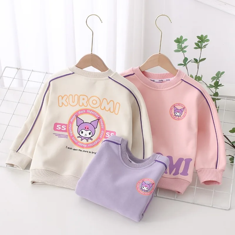 

Sanrios Kuromi аниме кавайные девушки зимний принт сращенный полосатый свитер с круглым вырезом однотонный цвет плюшевые теплые Фотообои