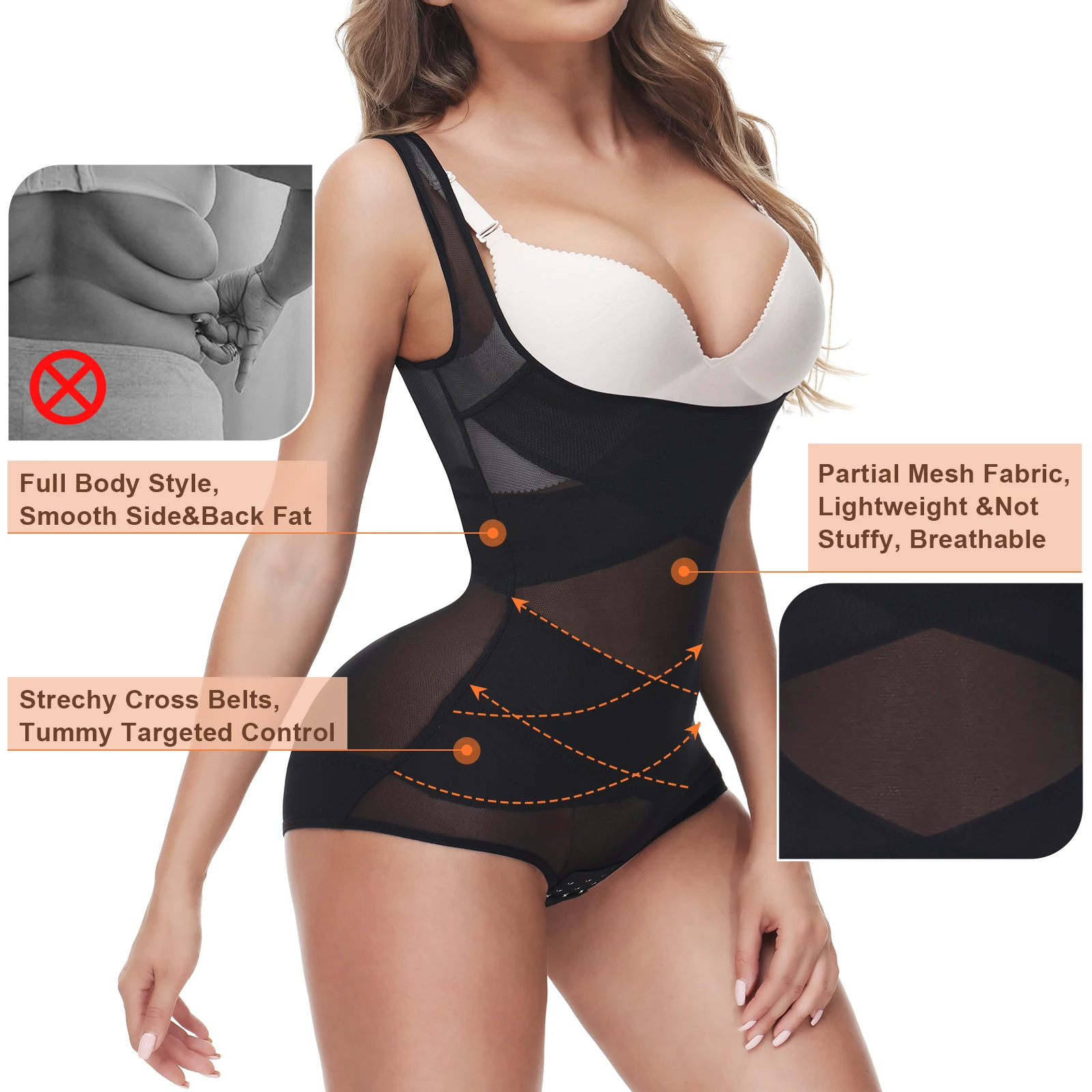 Fajas De Cuerpo Completo Control Del Vientre Cintura Entrenador Corsé  Mujeres Nalgas Cabeza Arriba Ropa Interior Adelgazante - Shapers -  AliExpress