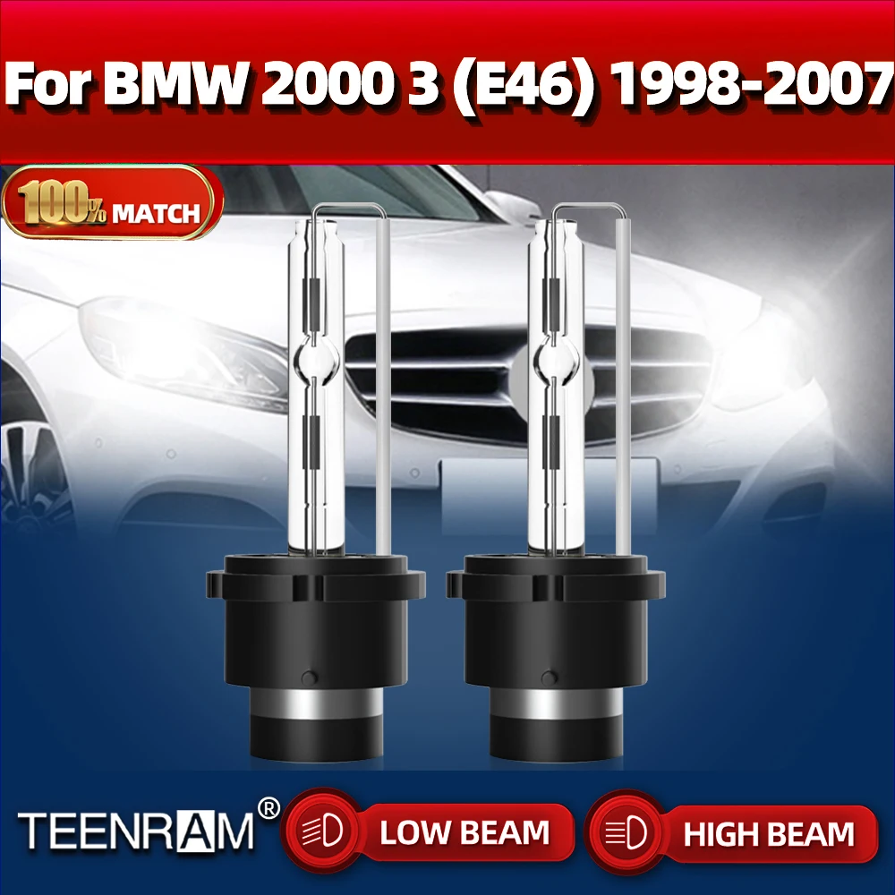 

2Pcs 35W D2S Xenon Headlight Bulbs 20000LM HID Lamp 12V Car Light 6000K For BMW 2000 3 (E46) 1998-2002 2003 2004 2005 2006 2007