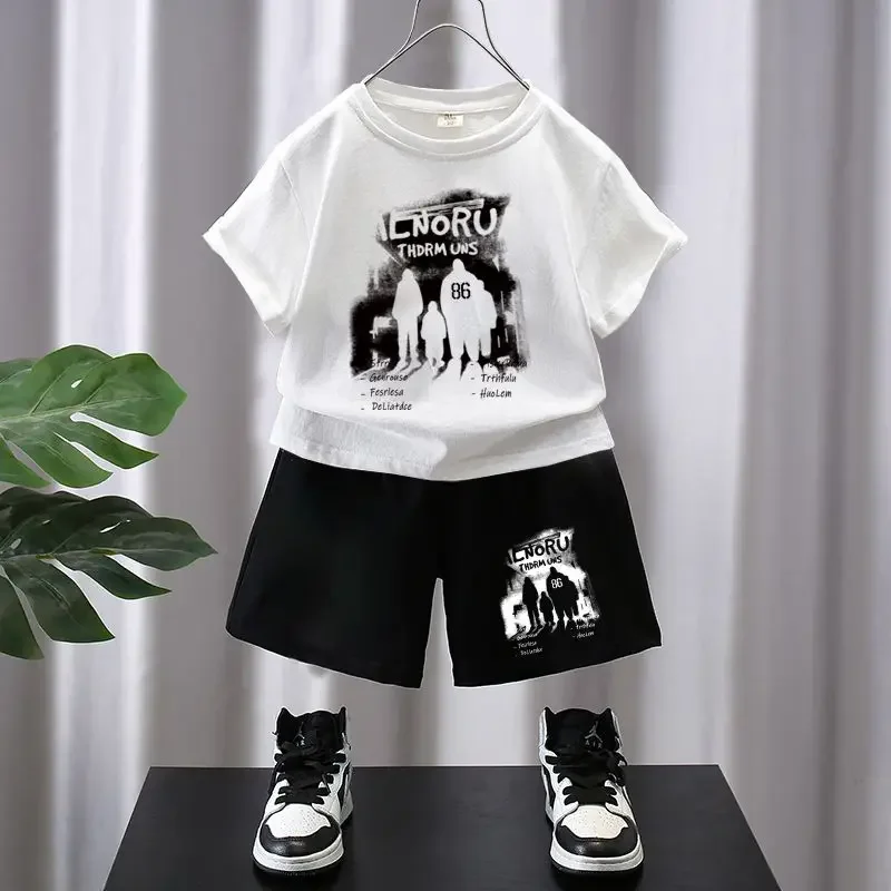 

Summer Baby Boy Clothes Set Children Girls Fashion Cartoon Short Sleeve T-shirts and Shorts 2 Pieces Suit Kid Outfits Tracksuits