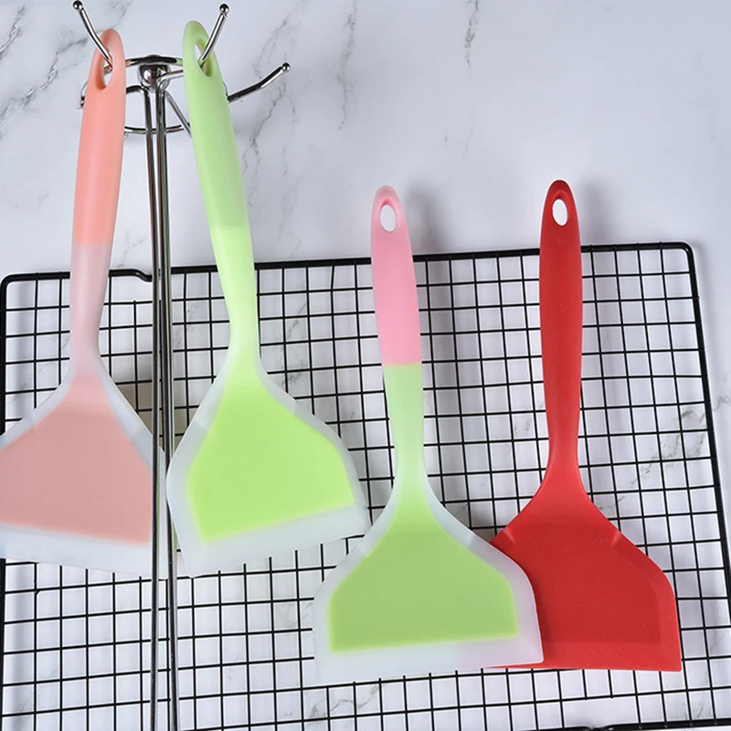 

Silicone Kitchen Ware Cooking Utensils Spatula Beef Meat Egg Kitchen Scraper Wide Pizza Cooking Tools Shovel Non-stick Spatula