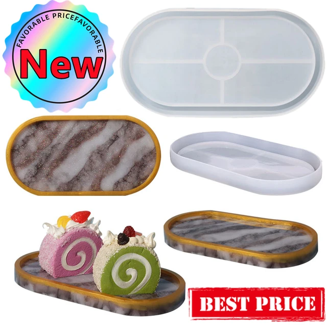 Concrete Oval Mold Ashtray Coaster Square Flexible Silicone Tray Mold Epoxy  DIY ResinCraft Clay Resin Molds Plaster Mold Tool - Price history & Review, AliExpress Seller - Midi House Store