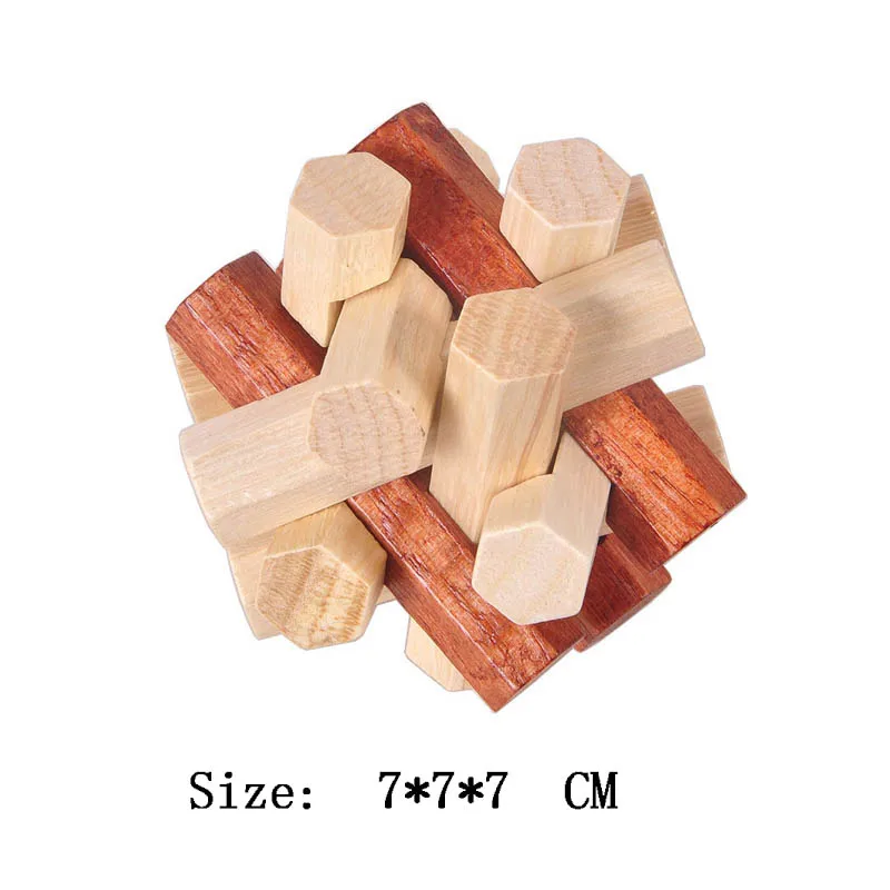 Wooden 3D Brain Teaser Puzzle - Montessori Educational Toy