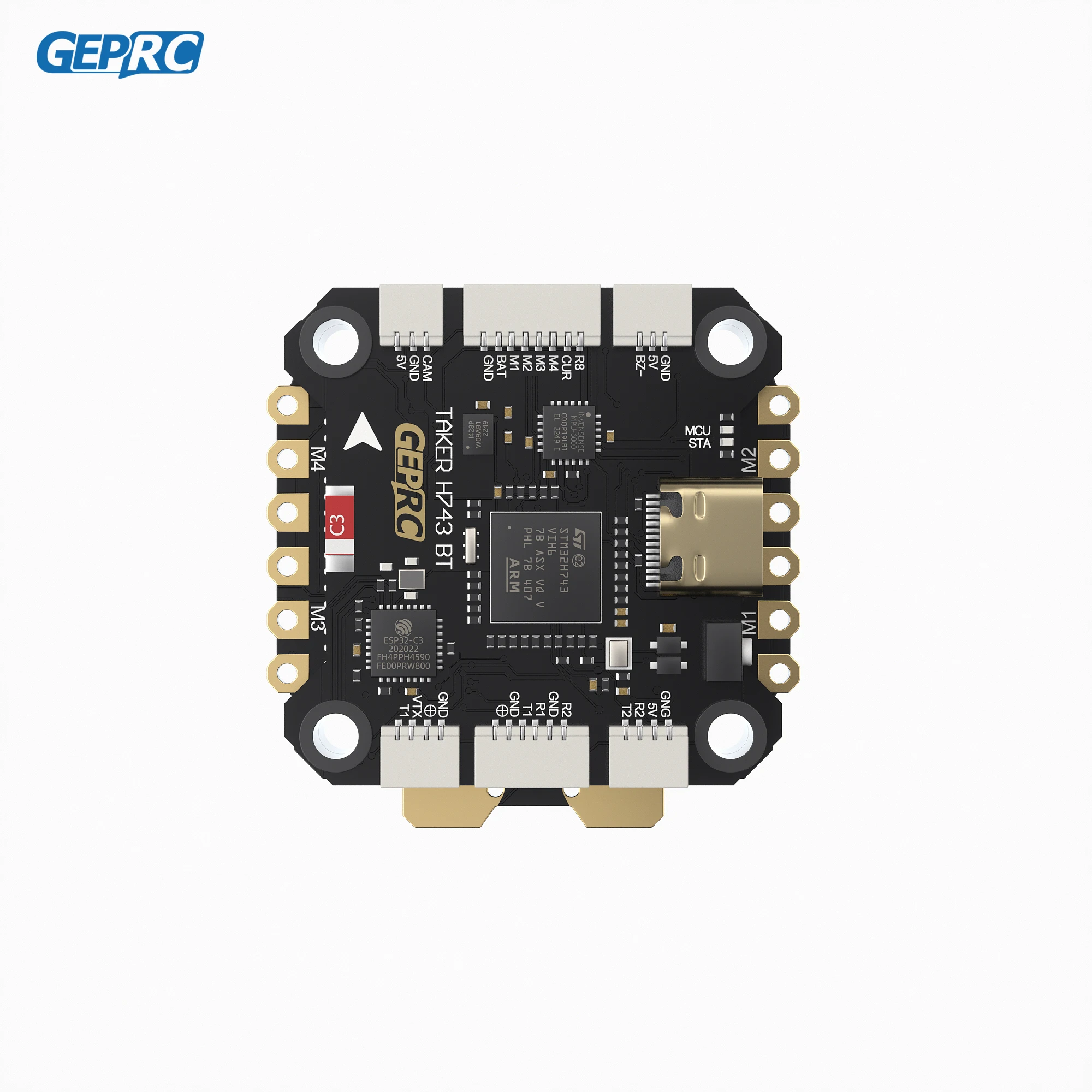 GEPRC TAKER H743 BT 32Bit 50A Stack GEP-BL32 50A 96K 4IN1 ESC Двойной гироскоп Анализ данных Запись полета Барометр Гоночный FPV Дрон thumbnail 5