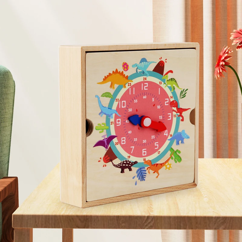 Wooden children's early education clock toys, time enlightenment, cognitive puzzles, educational toys, teaching aids 2