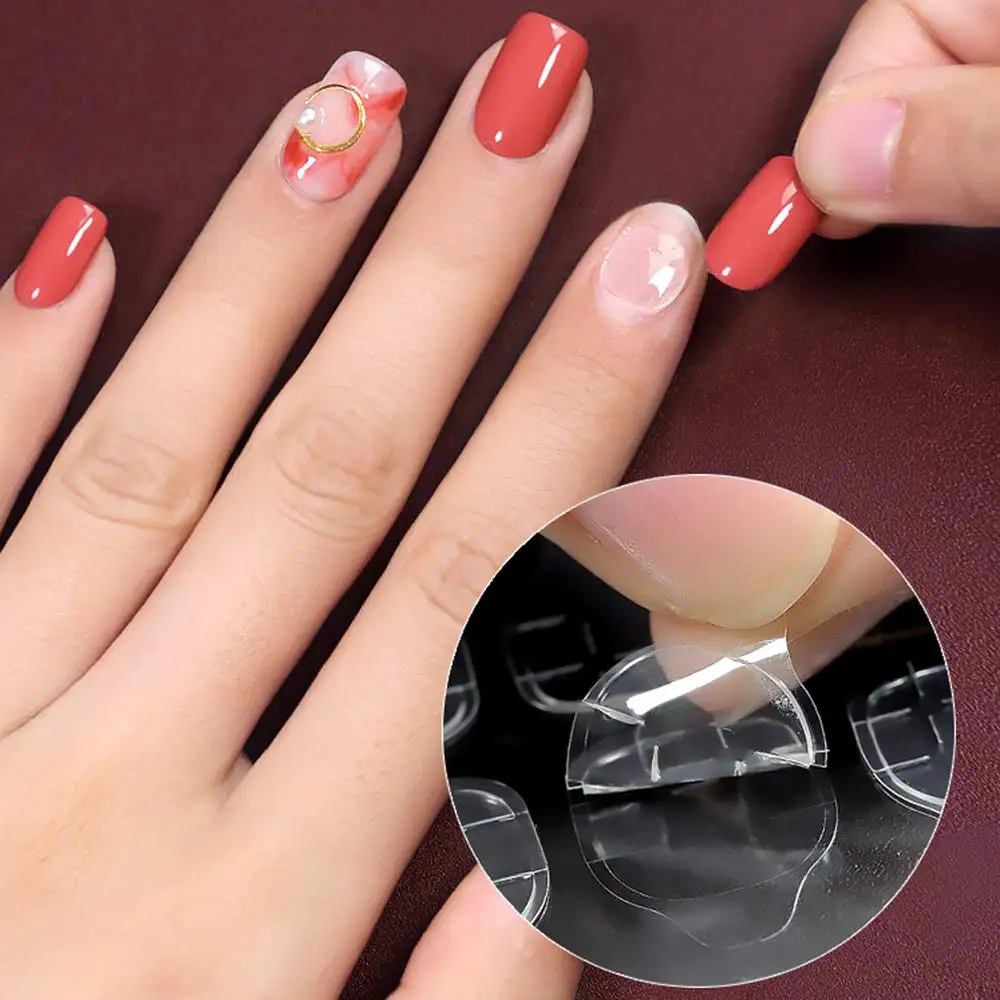 240pcs Double Sided False Nail Art Adhesive Tape Glue, DIY Fake Acrylic Nail Manicure Gel,Jelly Clear Waterproof Tabs Nail Glue 5