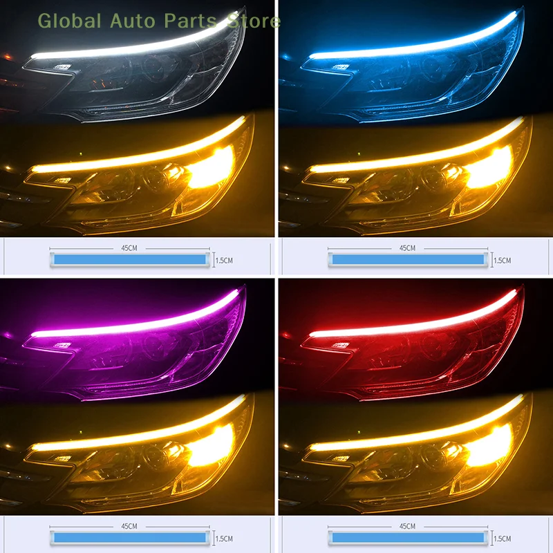 Motorcycle LED Lights Turn Signal Lamp Daytime Running Lights Tail Light DRL Waterproof Decoration Strip