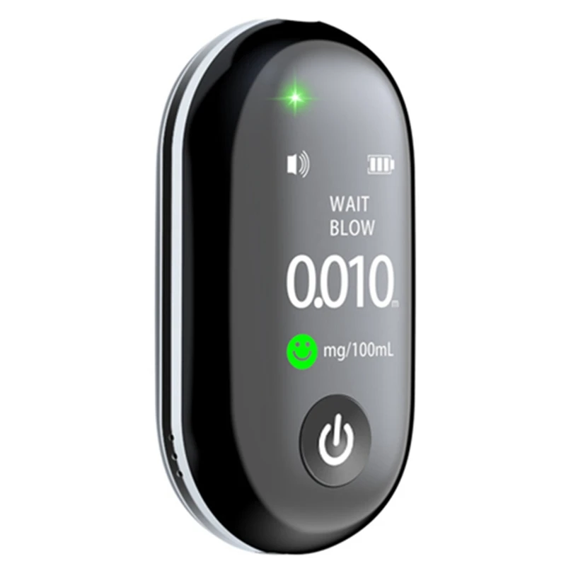 Compact Highly Accurate Sensitive Alcohol Rechargeable Long-Lasting Breathalyzer G1 Multi-Language Tester