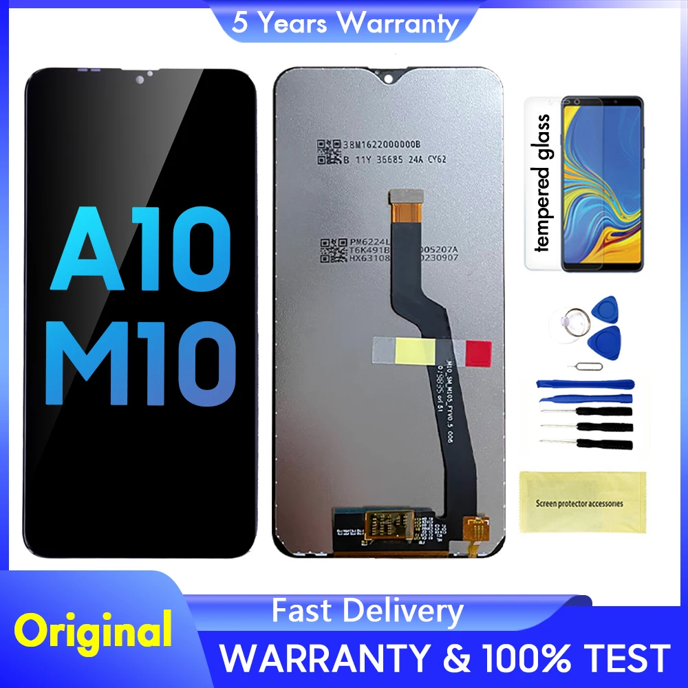 100% протестированный ЖК-дисплей для Samsung A10 M10 A105F A105G A105M M105F дисплей с сенсорным экраном дигитайзер в сборе Замена 6,2 дюйма