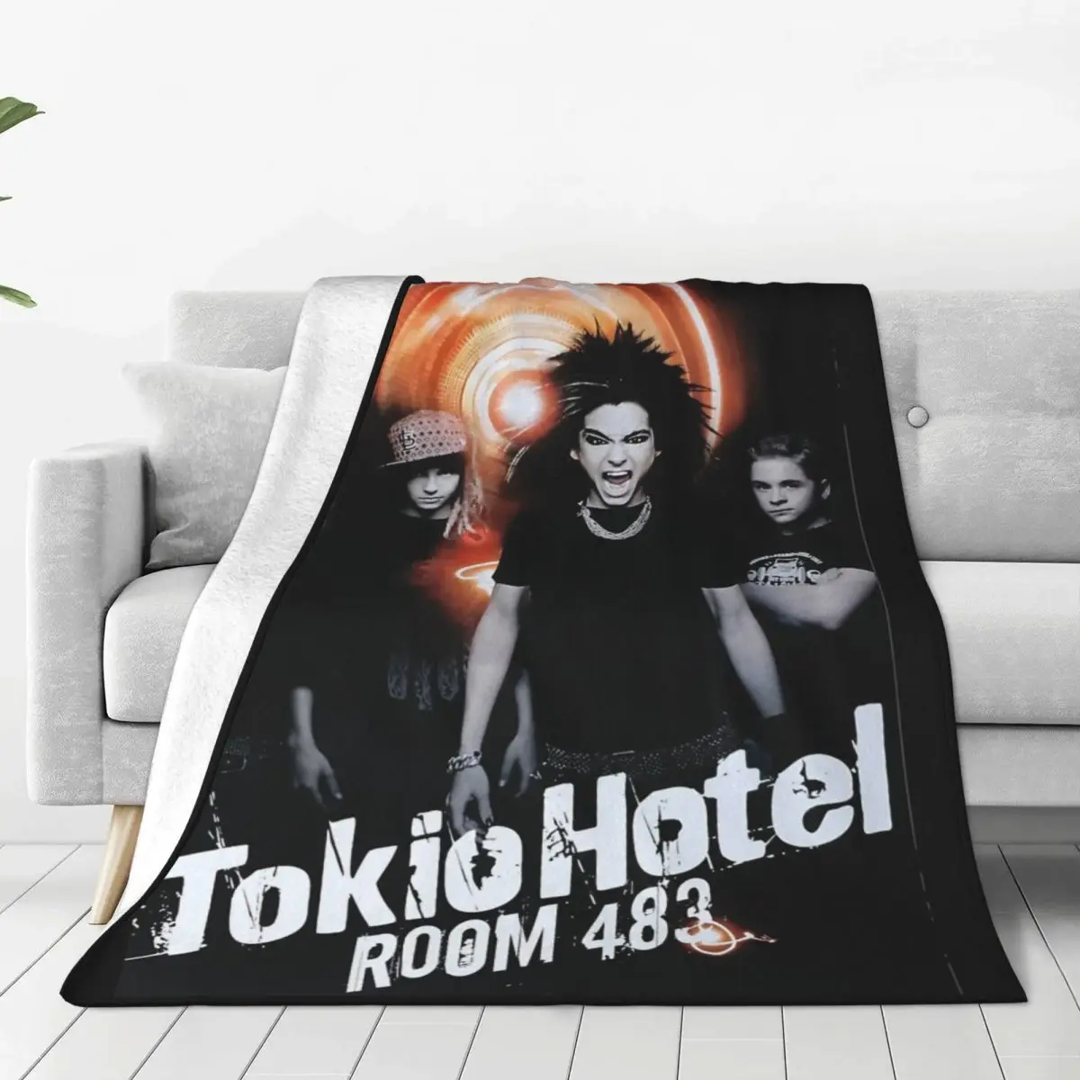 

Tokio Hotel Room 483 Fuzzy Blanket Rock Music Custom Throw Blankets for Sofa Bedding Lounge 200x150cm Quilt