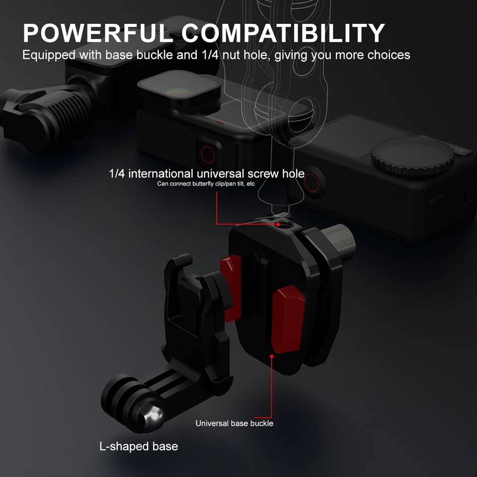 VVNTVEE Suporte De Capacete Para Câmera De Ação Go Pro Hero 13 12 11 10 Action 5 Pro Action 4 3 Insta 360 Ace Pro P 50627787