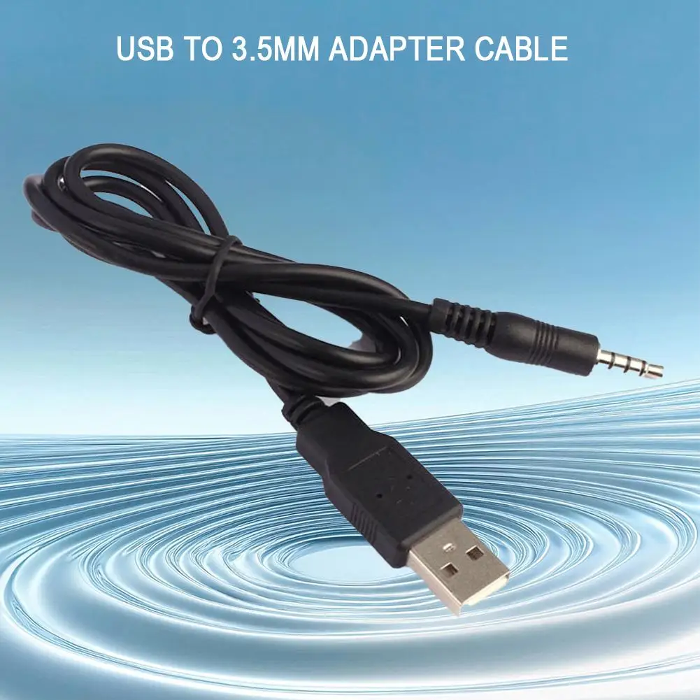 1M 3.5mm 모노 남성형 USB 전원 케이블 잭 3.5mm 2극 USB 충전 케이블 USB-3.5mm 어댑터 케이블