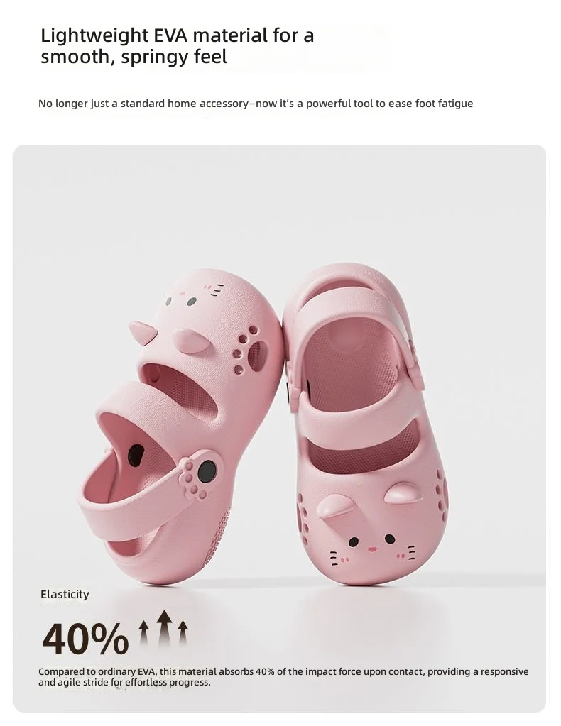 Süße Damen-Katzen-Clogs, leichte EVA-Slipper, atmungsaktiv, rutschfest, weiche Sohle, Garten- und Hausschuhe, sommerliche Freizeitschuhe für Damen, Alltagsschuhe – Detail 4