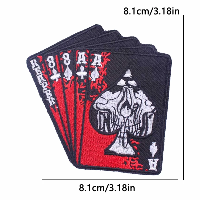 Wolf Strong Animal bestickte Aufnäher für Hut, Kleidung, Dekoration, zum Aufbügeln auf Jeans, persönliche Abzeichen, Aufkleber, Herz, Blut – Detail 21
