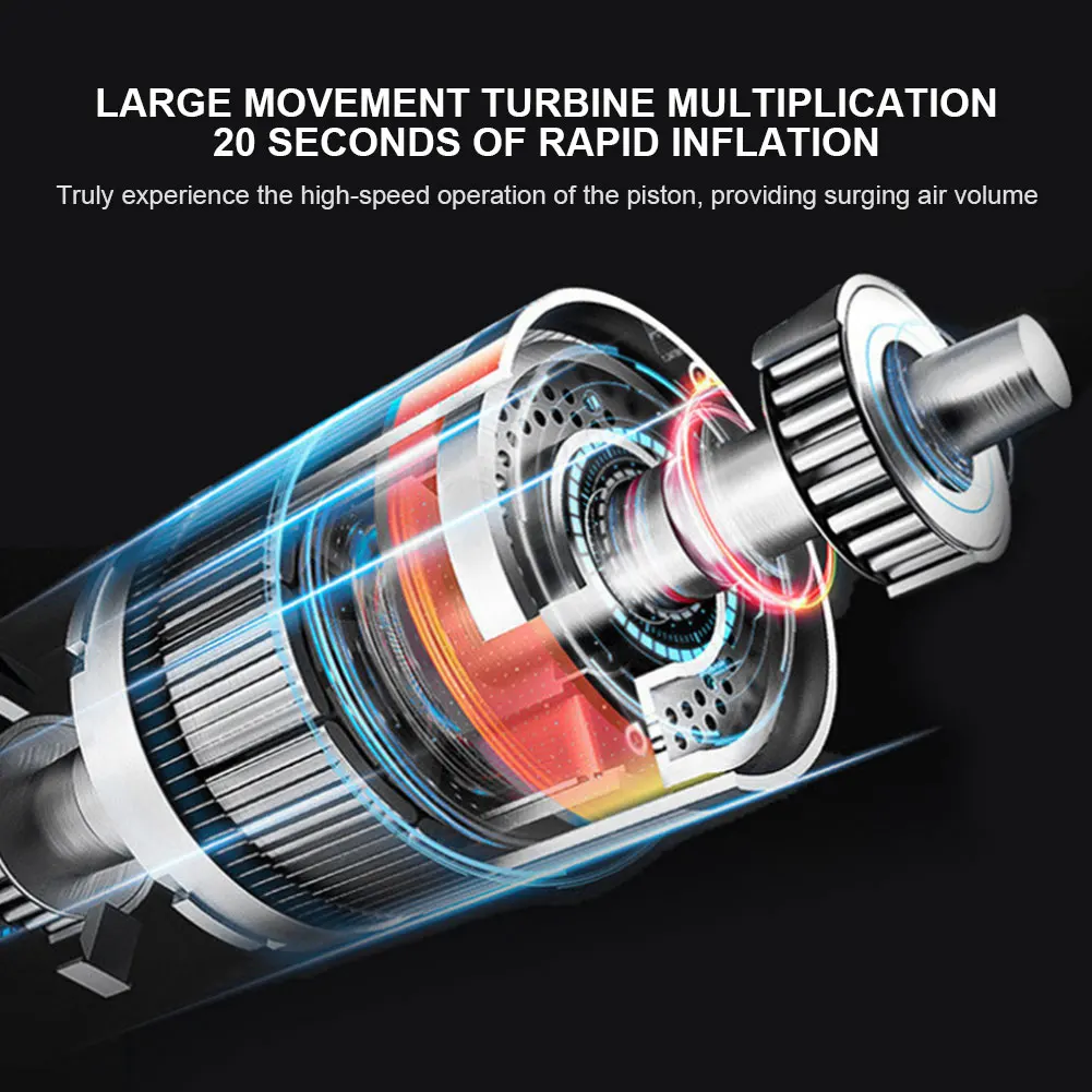 �ڵ��� Ÿ�̾� ��â��, 2000mAh ����Ʈ ���� �����, 150PSI ���� ��â�� ����, ���� Ʈ�� ������� ���� LED ���÷���