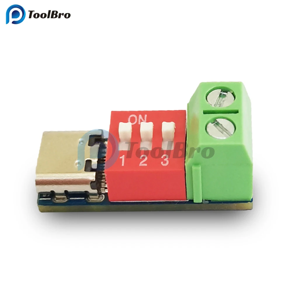 

Type-C QC PD триггер 5 В ~ 20 в Регулировка Быстрая зарядка приманка тестовый модуль