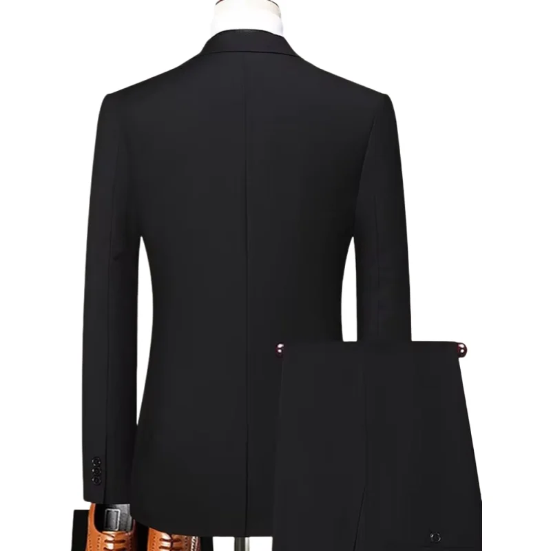 Men's Suit Business Professional Youth Office Worker Formal Dress Wedding Banquet Gentleman Two-piece
