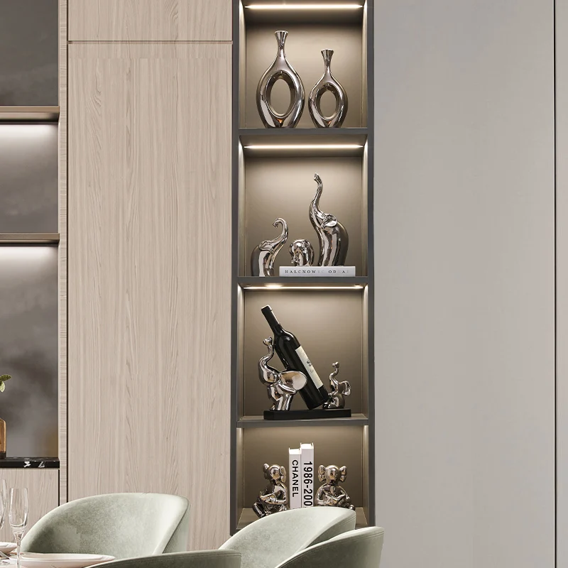 

Art and design, high-end decoration, red wine rack, living room storage, home decoration, office desk, low luxury ornaments