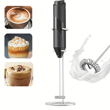 Mini frullatore elettrico per schiuma di latte frullatore per frusta per caffè senza fili frullino per le uova portatile miscelatore per montalatte per Cappuccino utensili per frusta da cucina 1