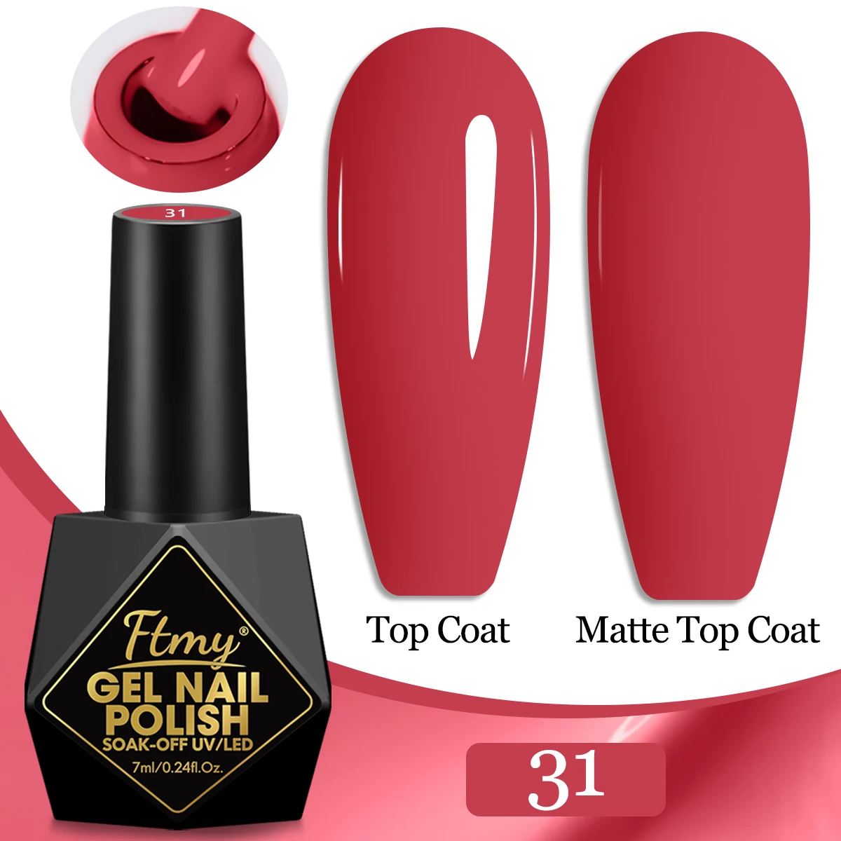 Color Gel Polish Set - Popular Series, 7ml, Vibrant Manicure Collection with Smooth Texture, UV LED Soak Off Semi-Permanent Nail Art