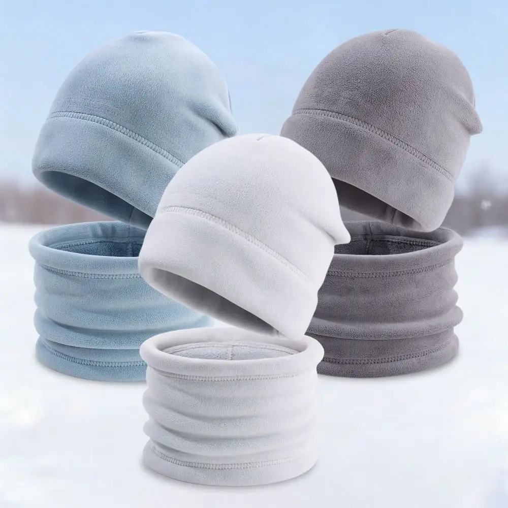 Cotton Kids Hat Scarf Set Cartoon Beanies Warm Design