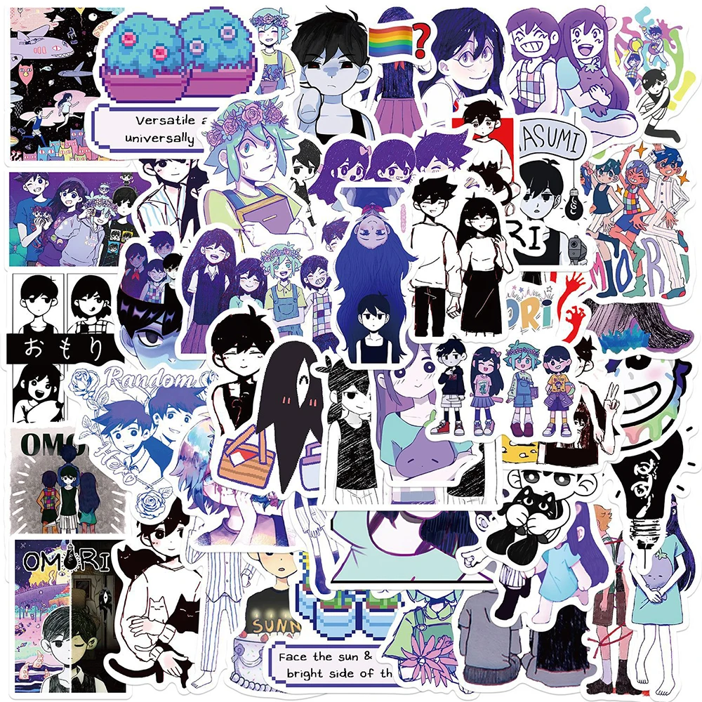 

10/30/50PCS Cool Omori Game Stickers Sunny Basil Cartoon Decals Waterproof Graffiti Skateboard Laptop Phone Cute Sticker for Kid