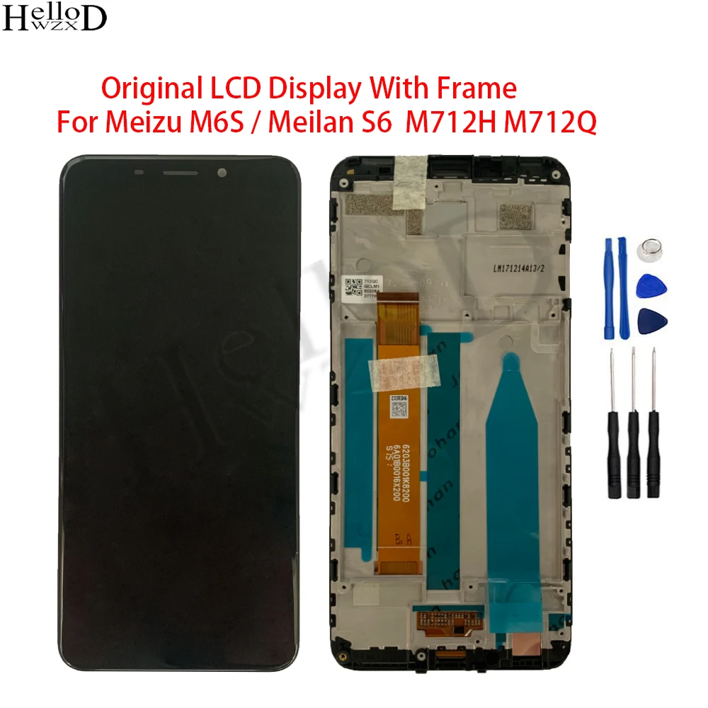 

Original 5.7" For Meizu M6S LCD Display+Touch Screen Panel Digitizer With Frame For Meilan S6 M712H M712Q