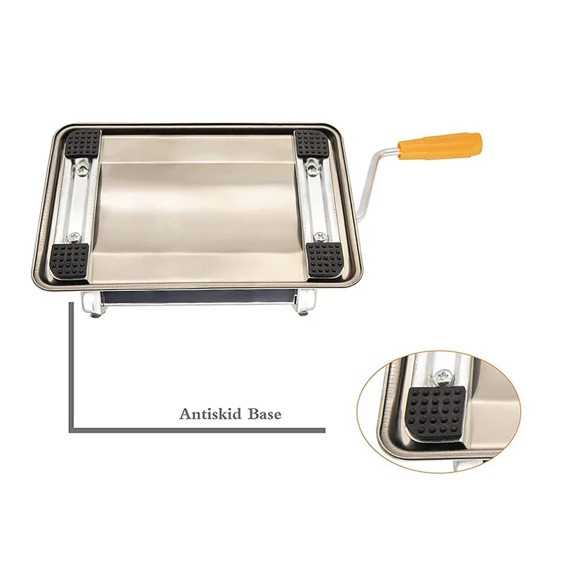 Mud Press Portable Stainless Steel Diy Process Polymer Clay Roller Hand Crank Press Spaghetti Ceramic Tool Non Electric