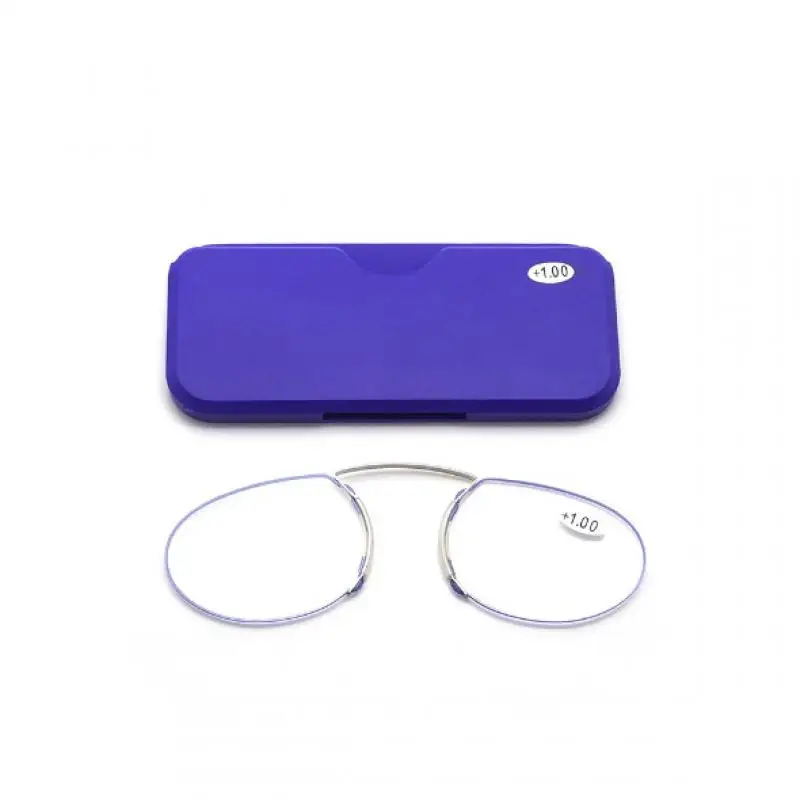 Nose Clip Ultra Light Elderly Glasses Card Style Magnifying Reading Glasses for Men Women Portable Tr Frameless Reader Glasses