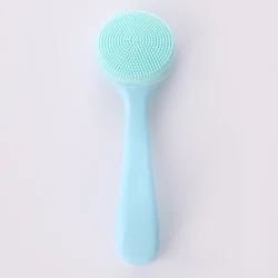 Soft Silicone Facial Cleansing & Makeup Removal Brush (Blue)