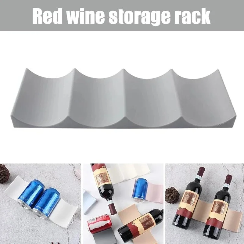Fridge Cabinet Space Saver Can Organizer Beer Bottle Rack Stacker Stackable Bottle Holder Stacking Mat For Countertop & Cabinet