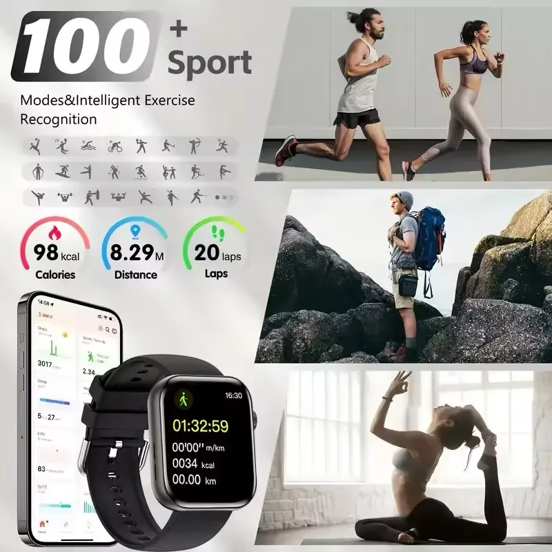 Nuovo Smartwatch 2026 per Apple GPS Watch 10, Orologio Intelligente da Uomo con Display AMOLED HD, Memoria, Musica, Audio Surround 3D, Chiamate Bluetooth, Impermeabile, per Donna - immagine 6