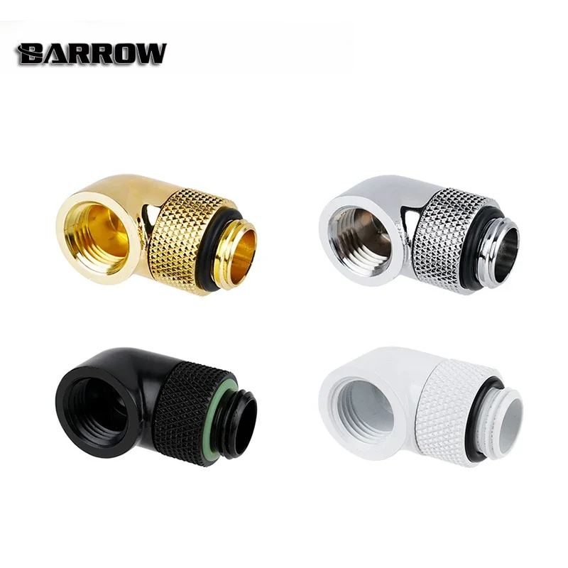 Barrow G1/4'' 90 Degree Rotary Fittings 4pcs Computer Water Cooling Kit Fittings Elbow extender fitting,angled adapter fitting,water cooling fitting