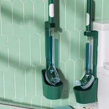 Bandeja líquida conjunto de escova toalete banheiro bonito fixado na parede golfe escova limpeza suportes banheiro brosses móveis domésticos oa50tb