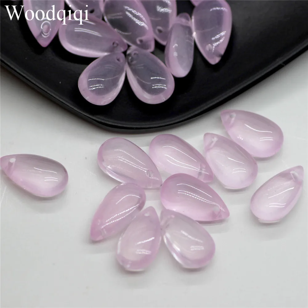 Colorful Waterdrop Glass Beads for Jewelry Making and Crafts - 50PCS Set