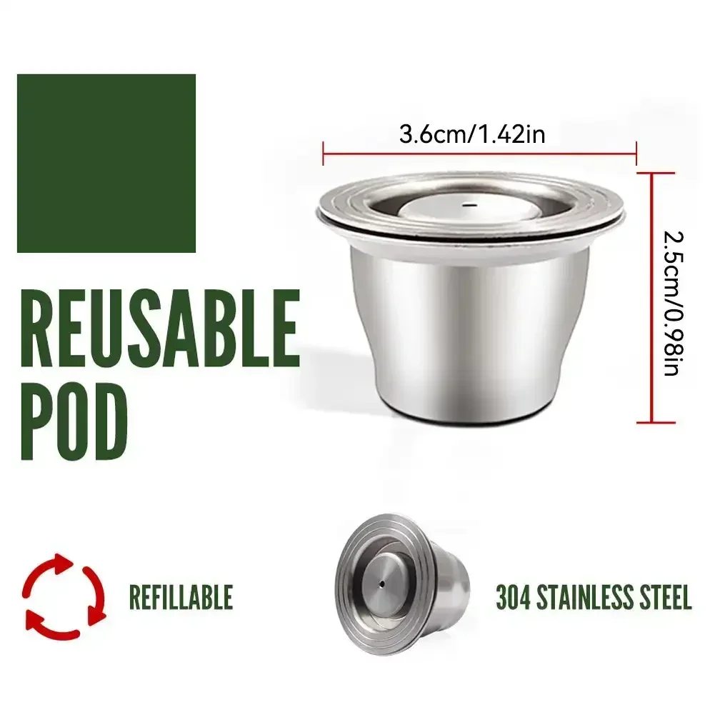 36*25mm Reusable Pods for Nespresso Reusable Aluminum Capsule Crema Espresso Coffee Filters Pods Coffee Accessories
