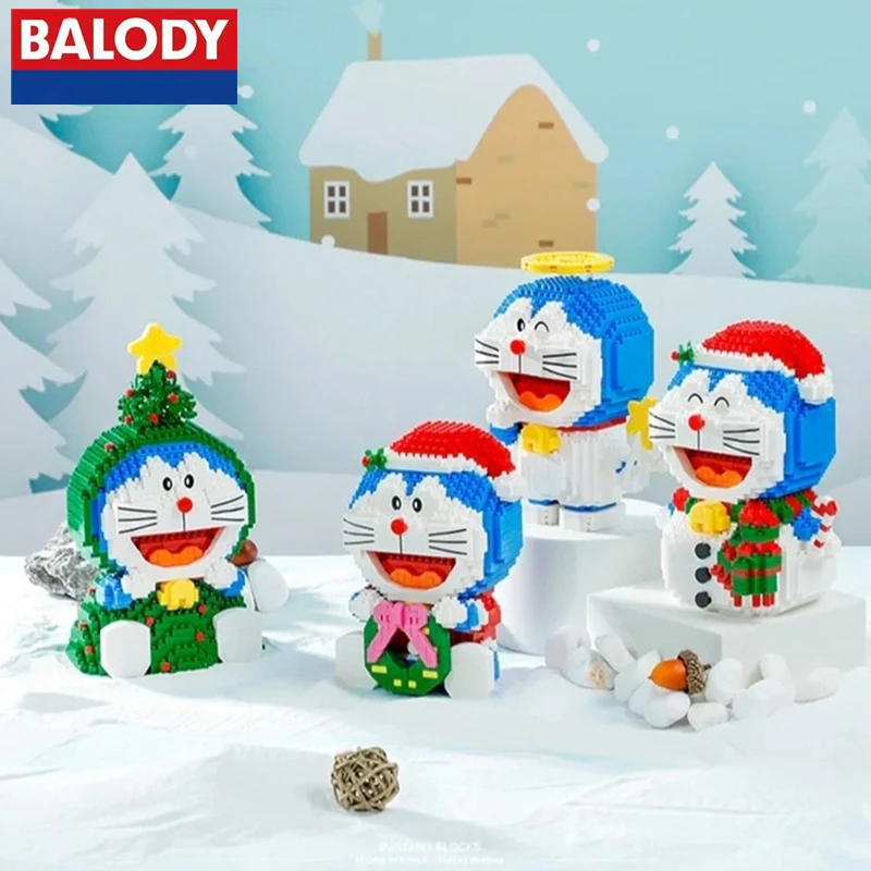 

Конструктор BALODY Doraemon, японское аниме, периферийная модель рождественской елки, детская игрушка, подарок на день рождения