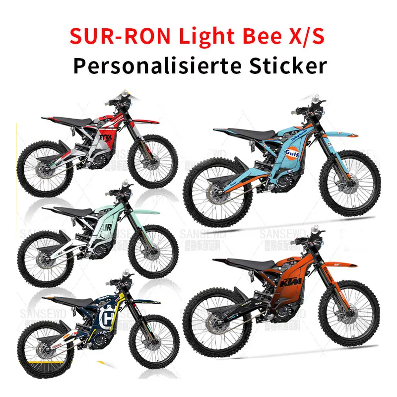 

Подходит для наклеек SURRON, наклейки Sur-ron, персонализированные пользовательские наклейки, принты, модифицированные детали наклейки для скутеров, водонепроницаемые
