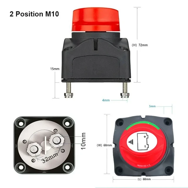 Autobatterie-Trenn schalter 12V 24V Marine 200a 300a Auto-Doppel