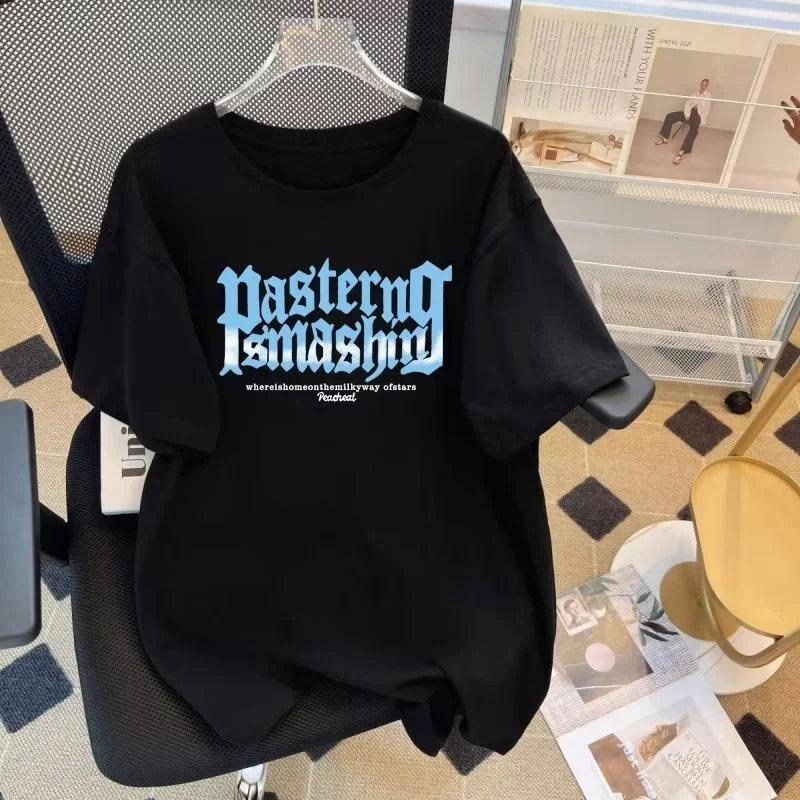 

Oversized Men's Short Sleeve T-shirt Harajuku Y2k Pure Cotton Summer Korean Simple Top Loose Casual Fashion Hiphop Clothes