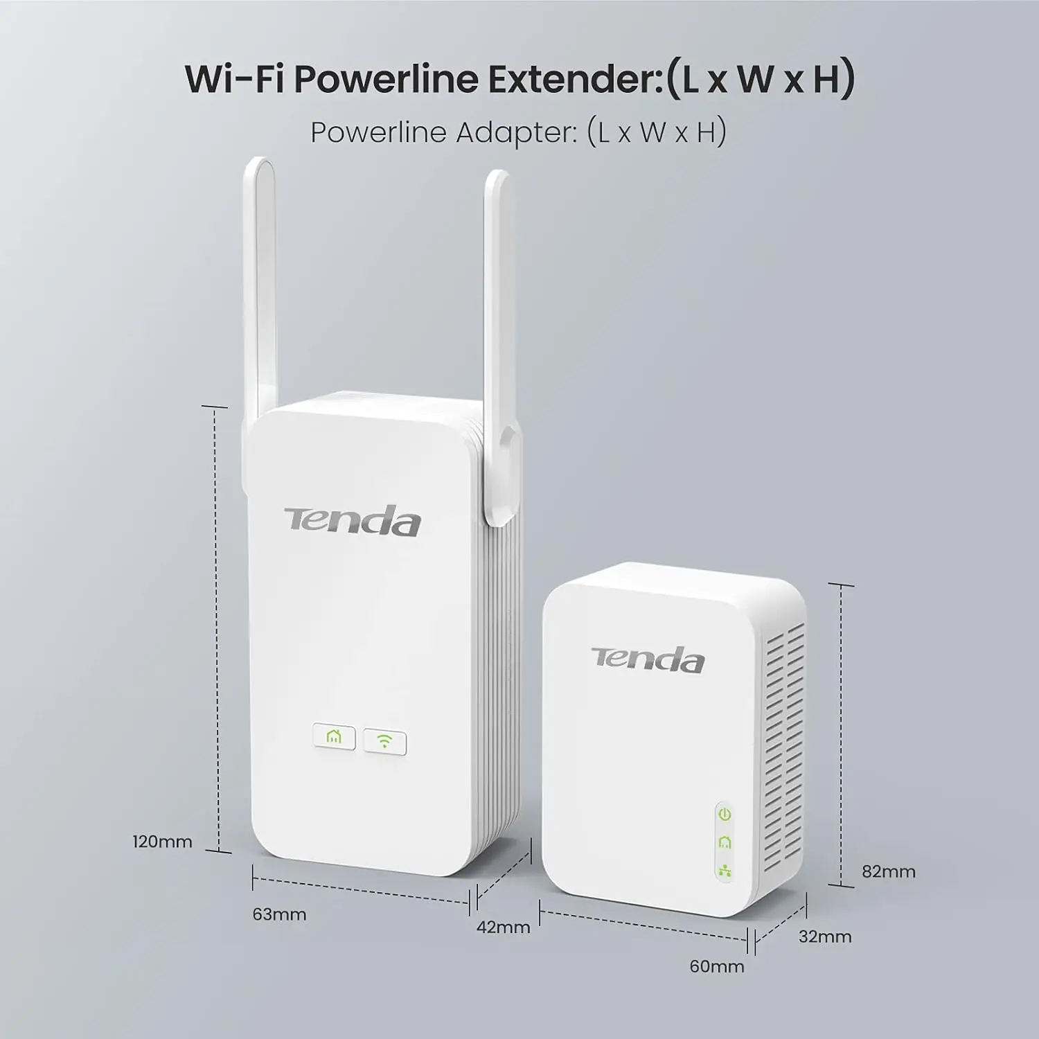 Tenda PH5 AV1000 Wi-Fi Powerline Adapter Kit Gigabit Ports Booster WiFi Extender Upto 300m Range for HD/3D/4K Video UK Plug wifi adapter