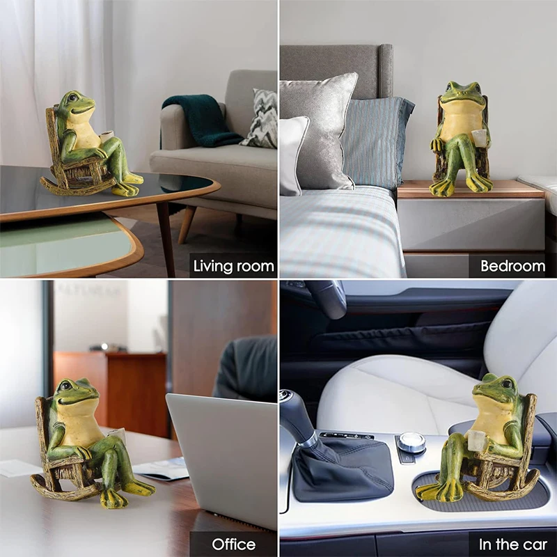 Miniature Frog Garden Statue Garden Accessories Outdoor Lights Solar Decor Housewarming Gift for Patio Yard Lawn Ornament resin statue resin handicraft ornaments garden statue resin ornament resin ornaments garden decoration animal ornaments