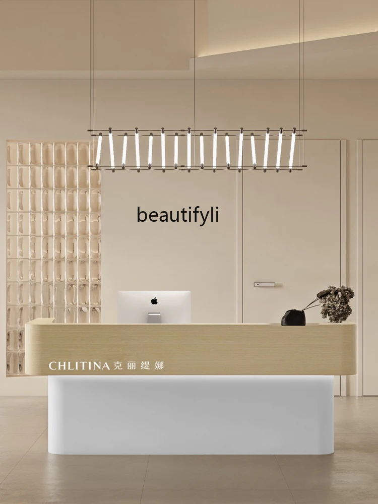 

Minimalist Japanese Style Log Style Bar Clothing Store Cashier Pavilion of Regimen B & B Beauty Reception Desk