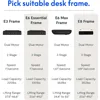 E6 Essential Dual Motor Standing Desk Frame 3 Stages Electric Height Adjustable Desk Stand Up Desk Frame Only ((Black) 6