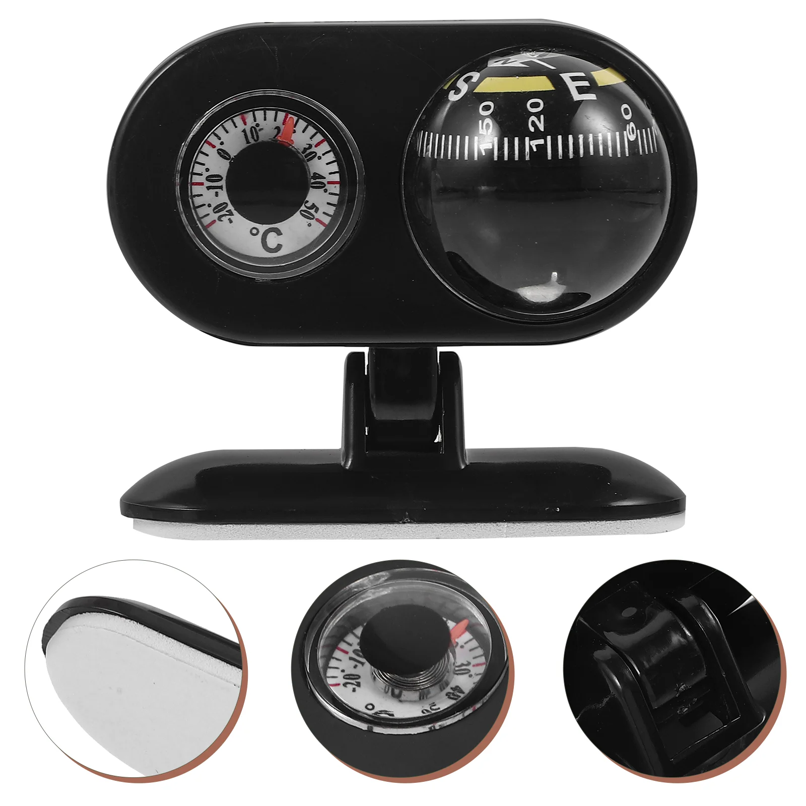 

Guide Ball Car Thermometer Compass Decoration Bracket for Boat Vehicle Navigation Tool Dashboard Plastic
