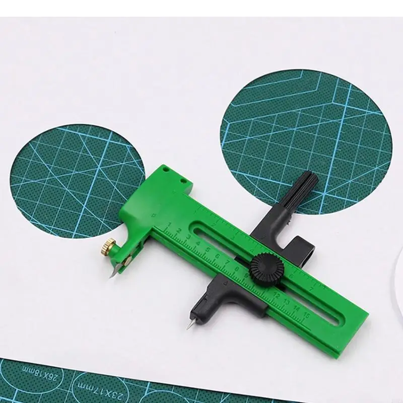 13MA Circle Paper Cutter Circle Cutter Ratchet Handle Non-slip Grip Perfect 2-15cm Circles for Card Making DIY Crafts
