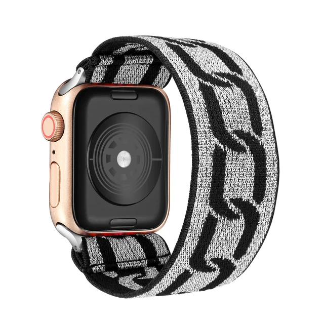 Elastic Scrunchie Strap Band for Apple Watch 7 5 6 4 8mm 40mm 42mm 44mm Women Bracelet for iwatch series 7 6 se 5 4 45mm 41mm Chain